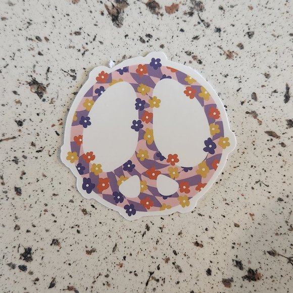 10/$10 NEW Peace Floral Retro Hippie Boho Sticker - Picture 1 of 2
